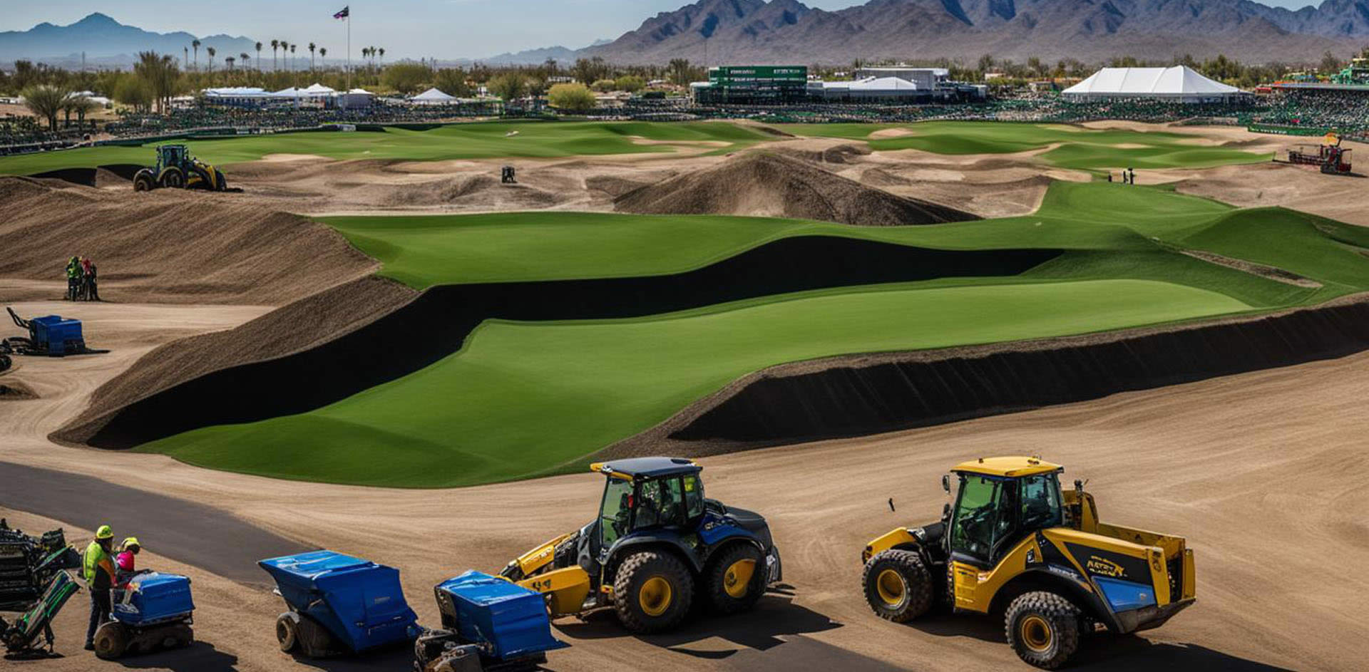 waste management phoenix open construction